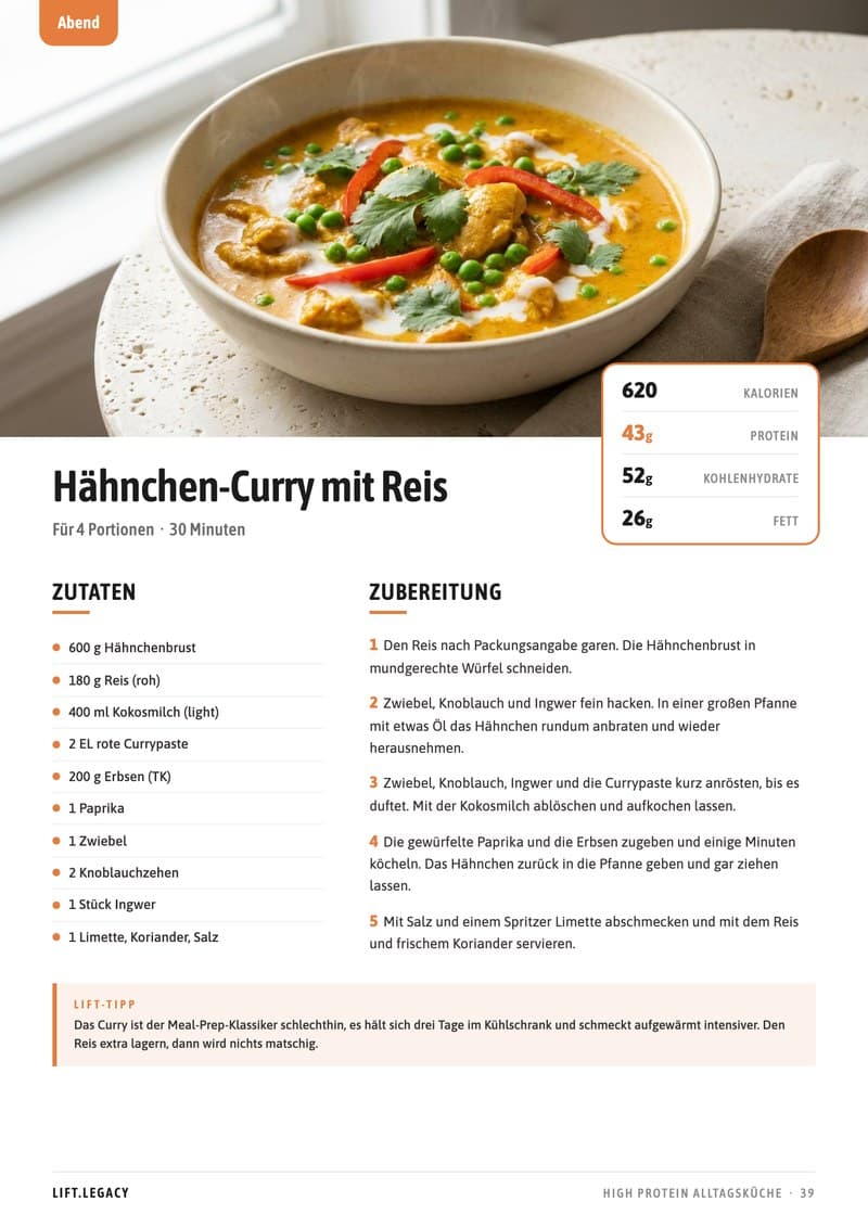 Beispielrezept mit Nährwerten