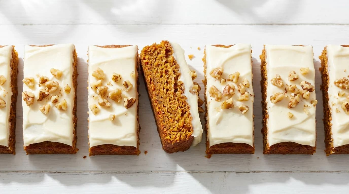 Karottenkuchen-Schnitten
