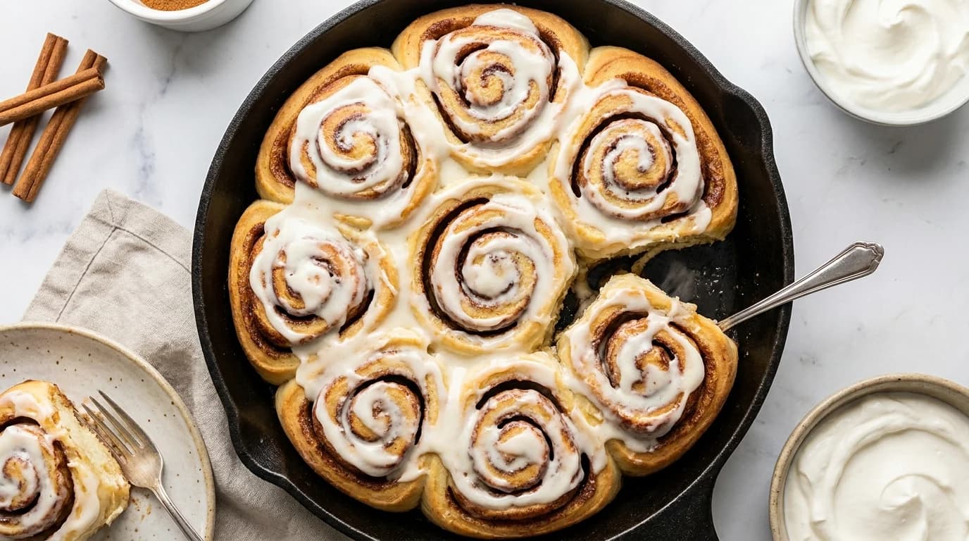 Zimtschnecken mit Skyr-Guss