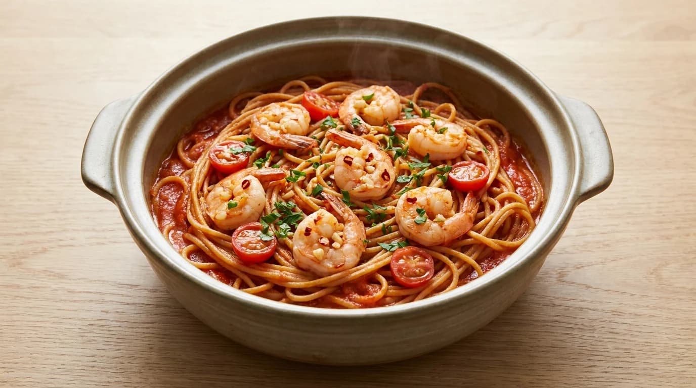 Chili-Garnelen-Pasta