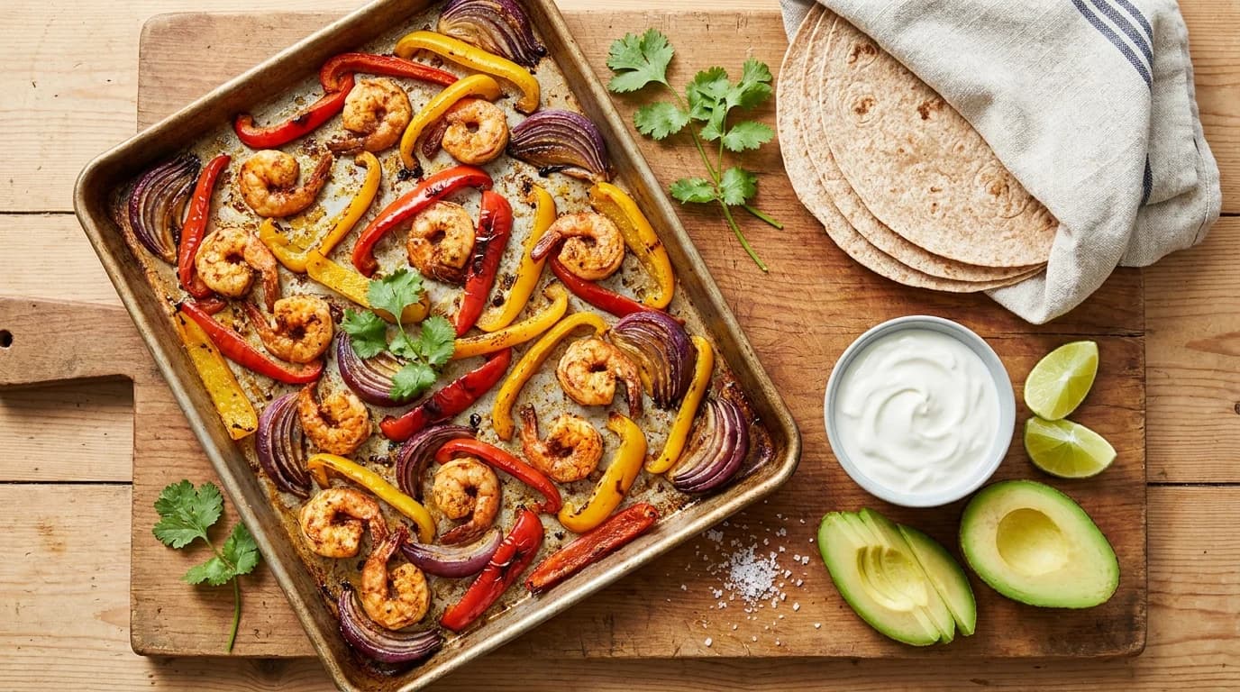 Garnelen-Fajita-Blech