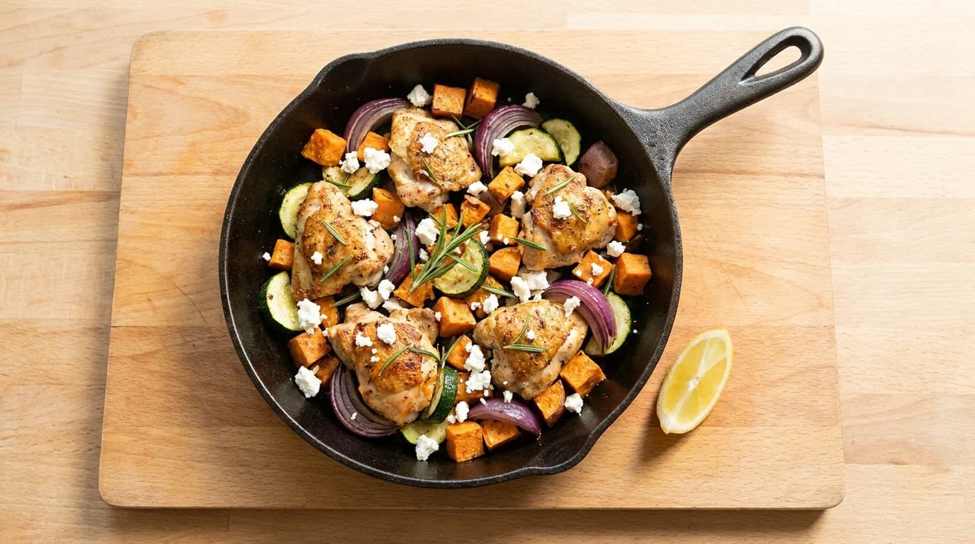 Hähnchen-Süßkartoffel-Pfanne