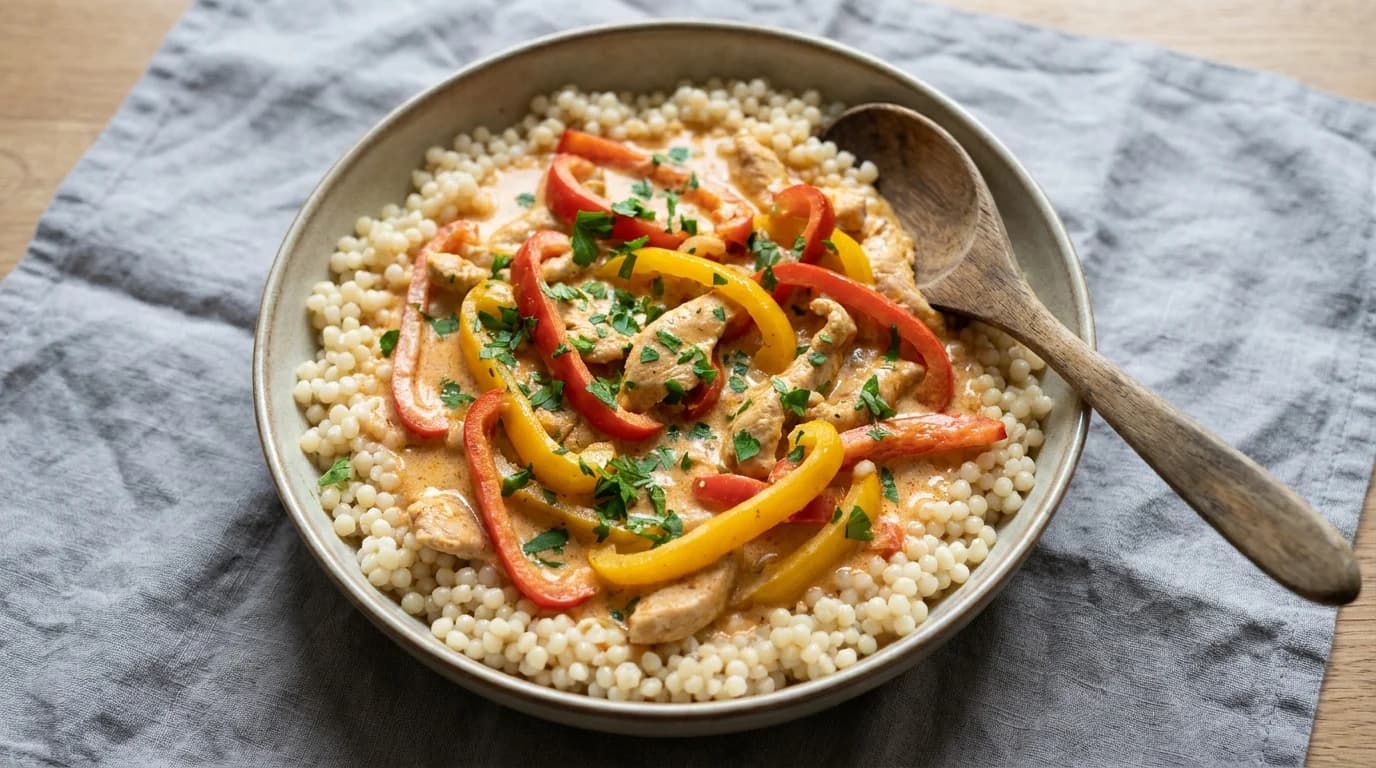 Puten-Paprika-Rahmpfanne
