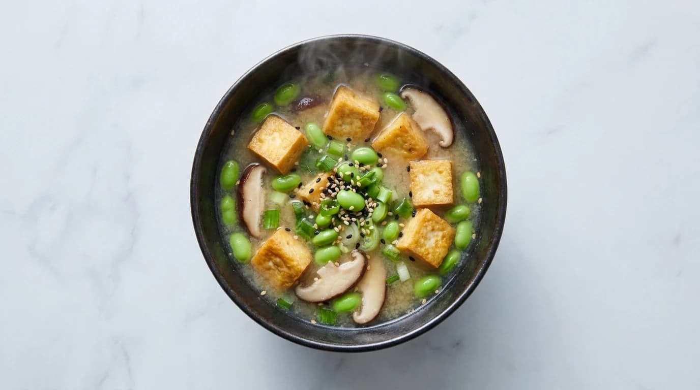 Miso-Suppe mit Edamame