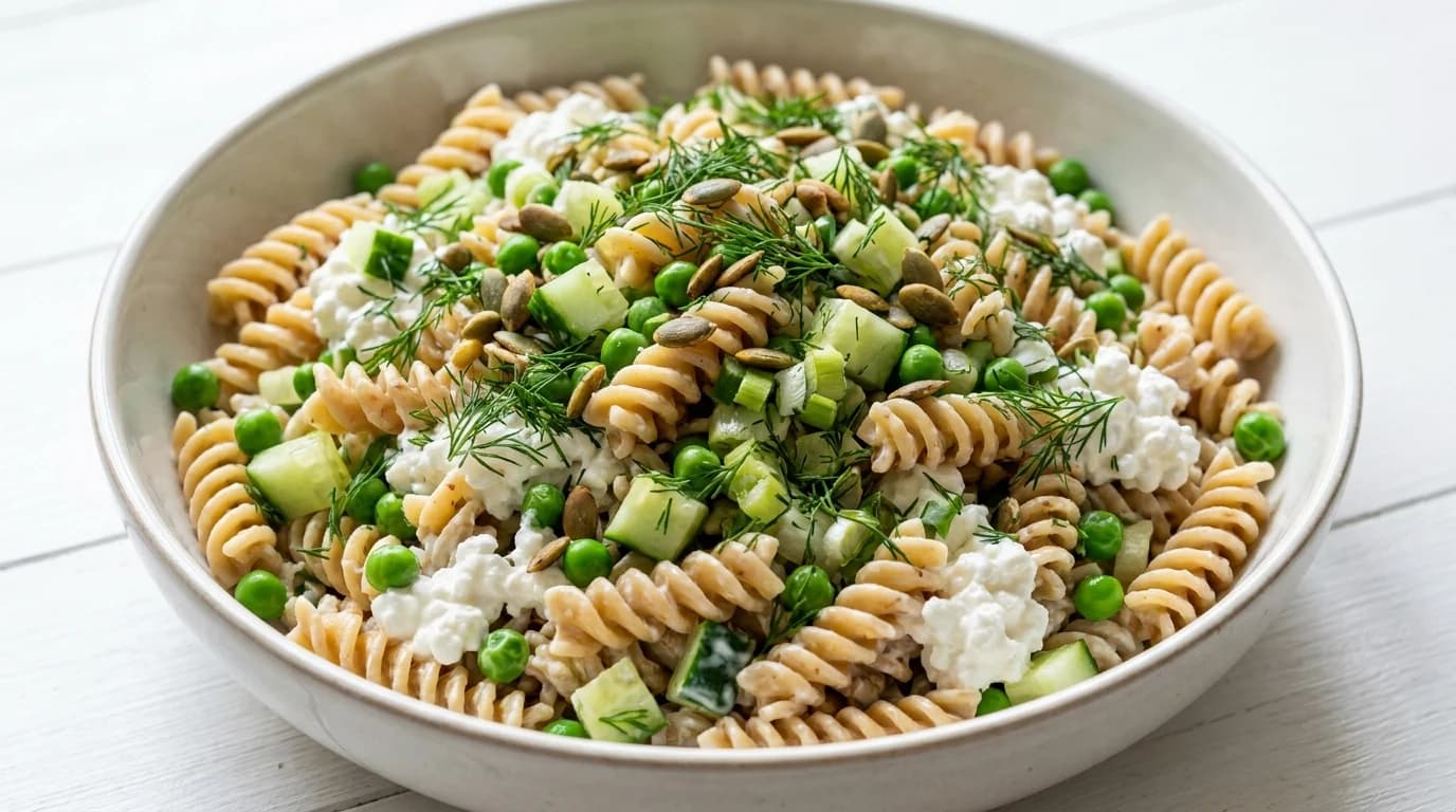 Nudelsalat mit Hüttenkäse