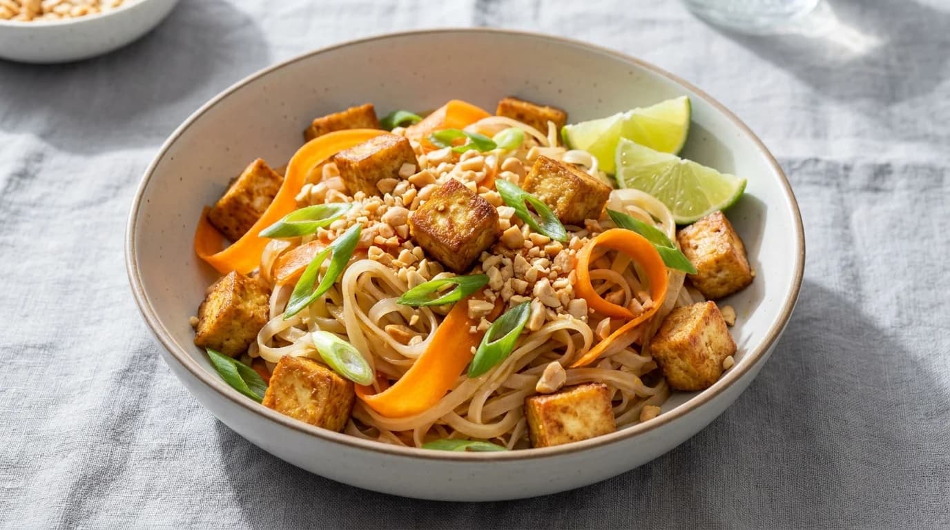Tofu-Pad-Thai mit Erdnüssen