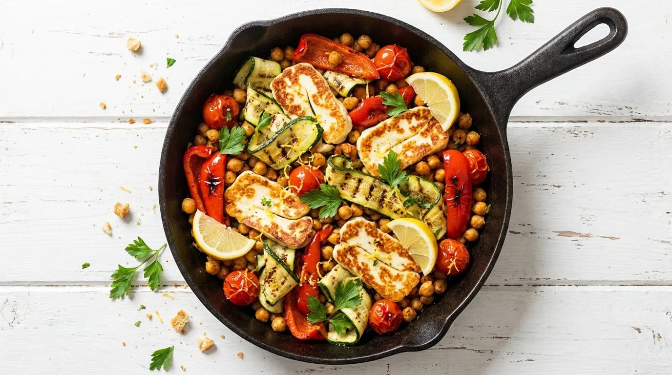 Zitronen-Halloumi-Pfanne