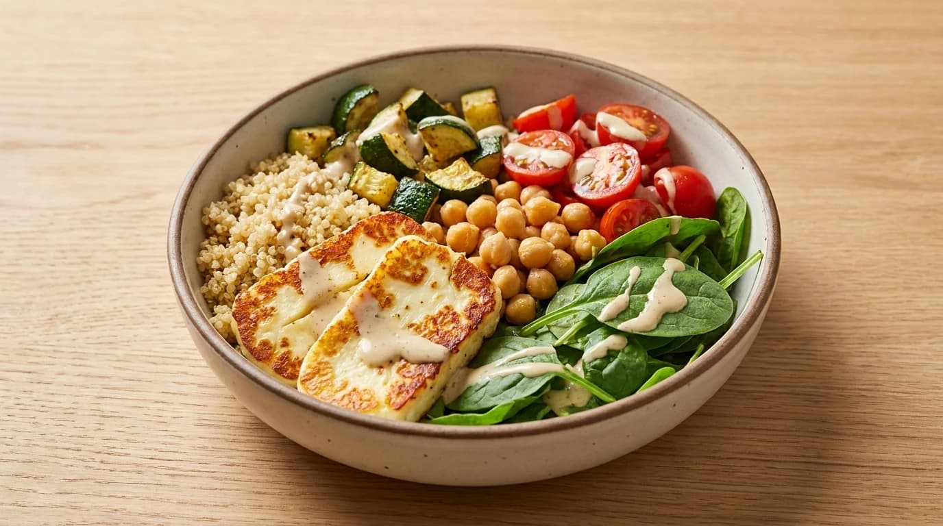 Halloumi-Quinoa-Bowl