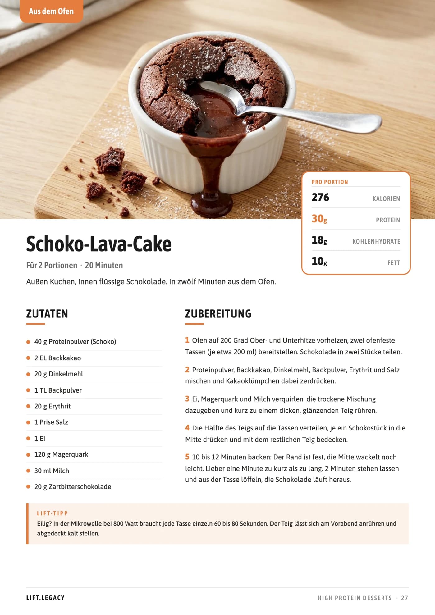 Rezeptseite: Schoko-Lava-Cake