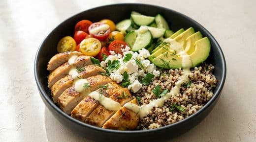 Cremige Hähnchen-Bowl