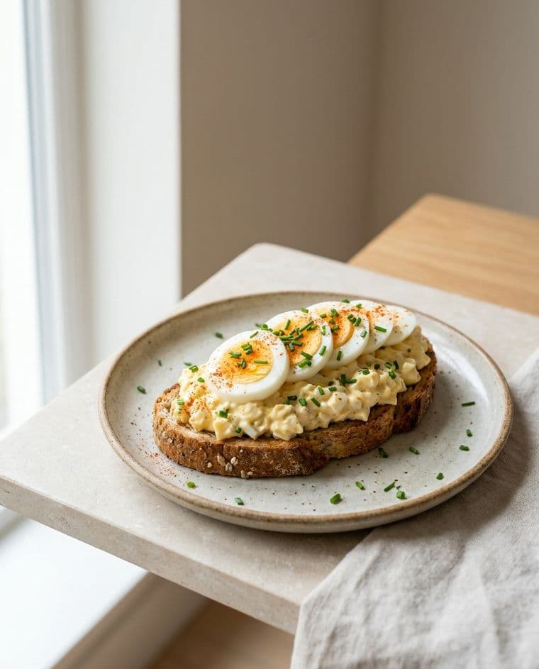 Eier-Salat auf Vollkornbrot
