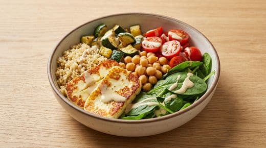 Halloumi-Quinoa-Bowl