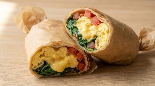 Herzhafter Ei-Käse-Wrap