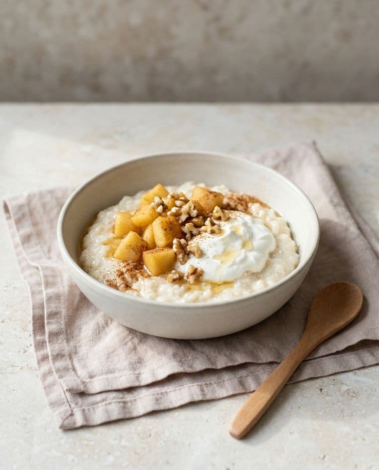 Zimt-Milchreis mit Skyr & Apfel